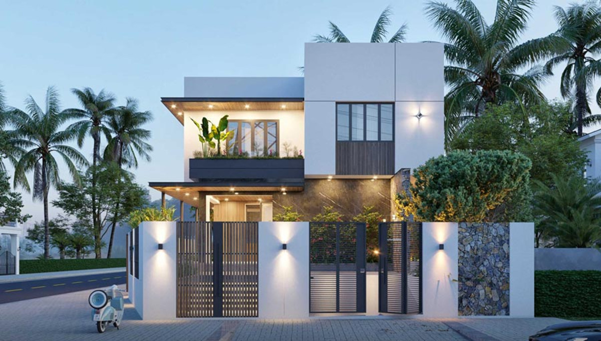 Mẫu biệt thự 2 tỷ mái bằng khiến nhiều người phải ngước nhìn