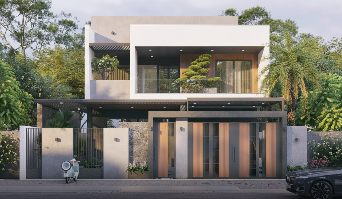 Mẫu biệt thự 2 tỷ phong cách hiện đại tỏa lên vẻ sang trọng đẳng cấp