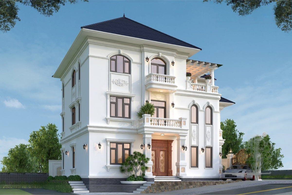 Công trình kết hợp hài hòa giữa nét hoài cổ và phong cách hiện đại, mang đến không gian sống đẳng cấp, tiện nghi và tạo ấn tượng mạnh từ mọi góc nhìn.