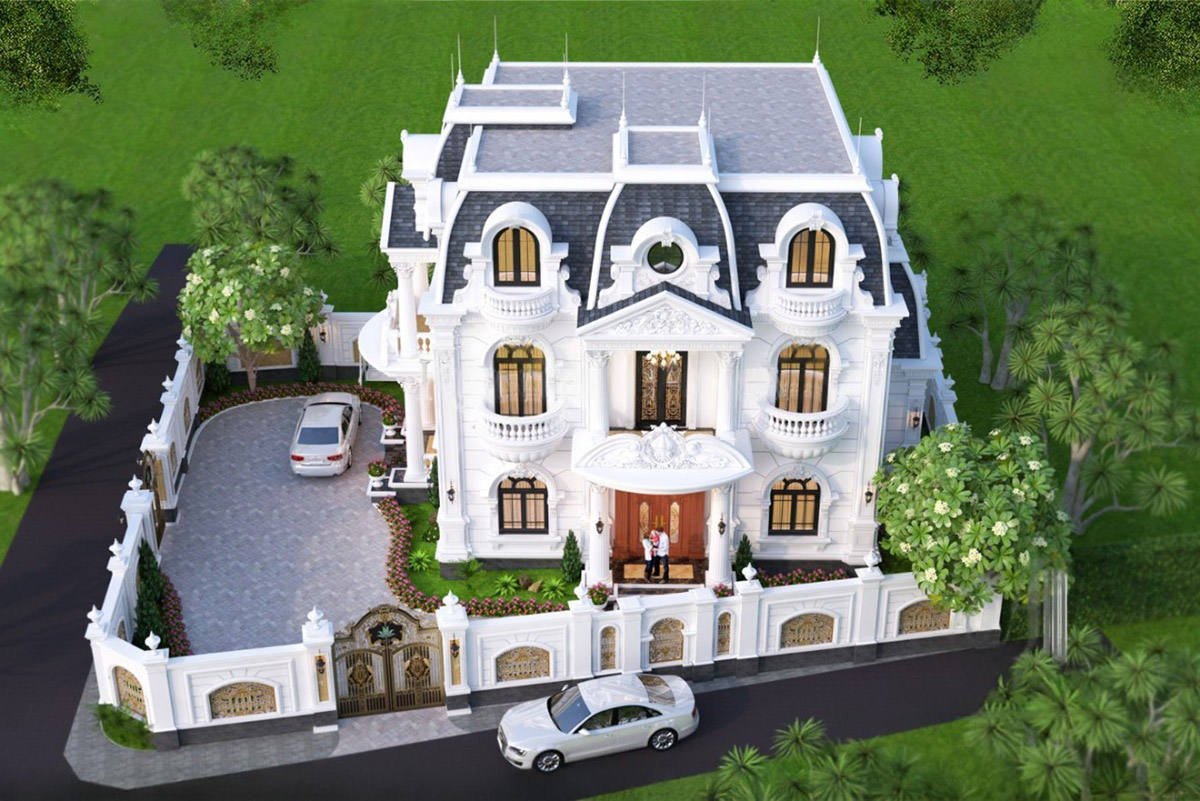 Các đường phào chỉ, hoa văn cổ điển được tiết chế vừa đủ, mang lại sự thanh thoát, không quá nặng nề.