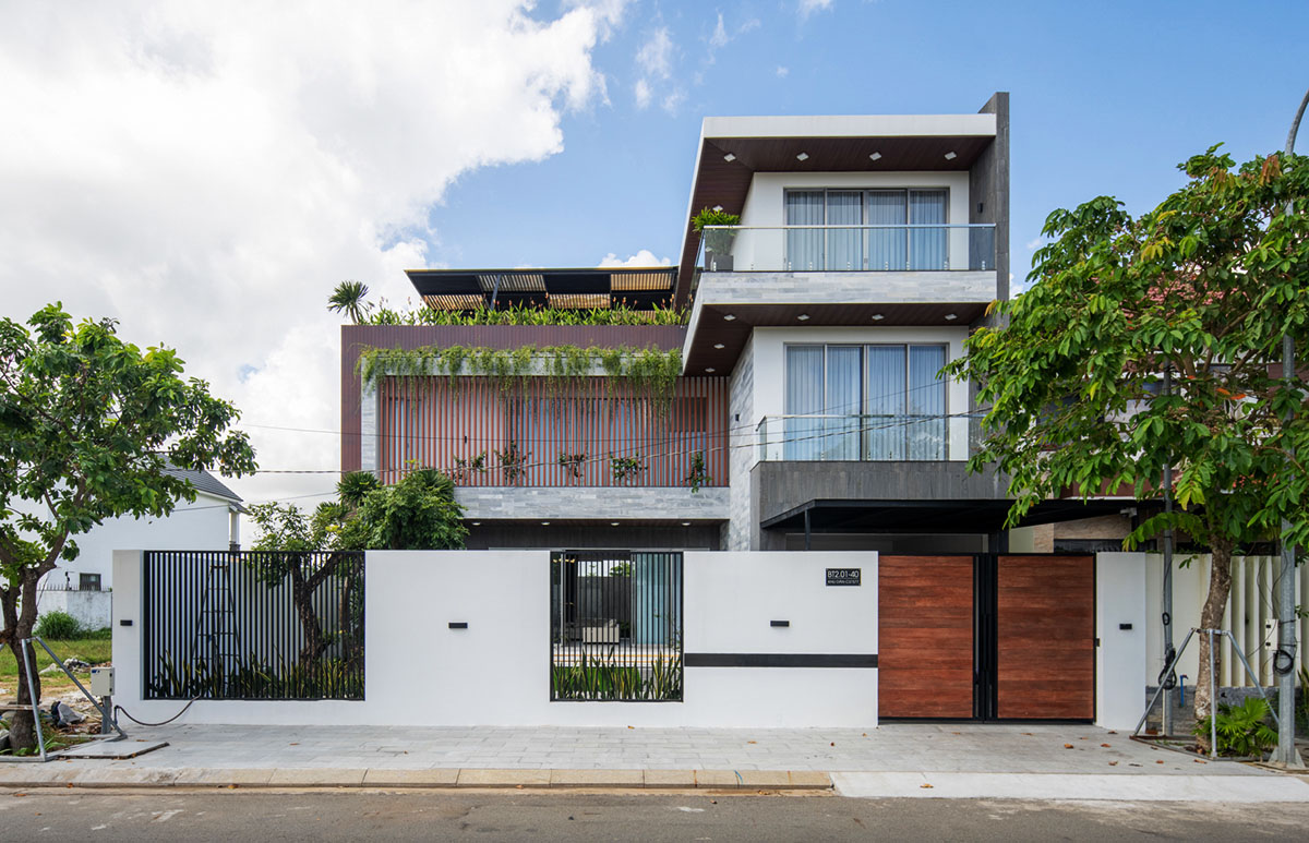 Mẫu biệt thự 2 tầng có gara chữ L mang đến sự sang trọng