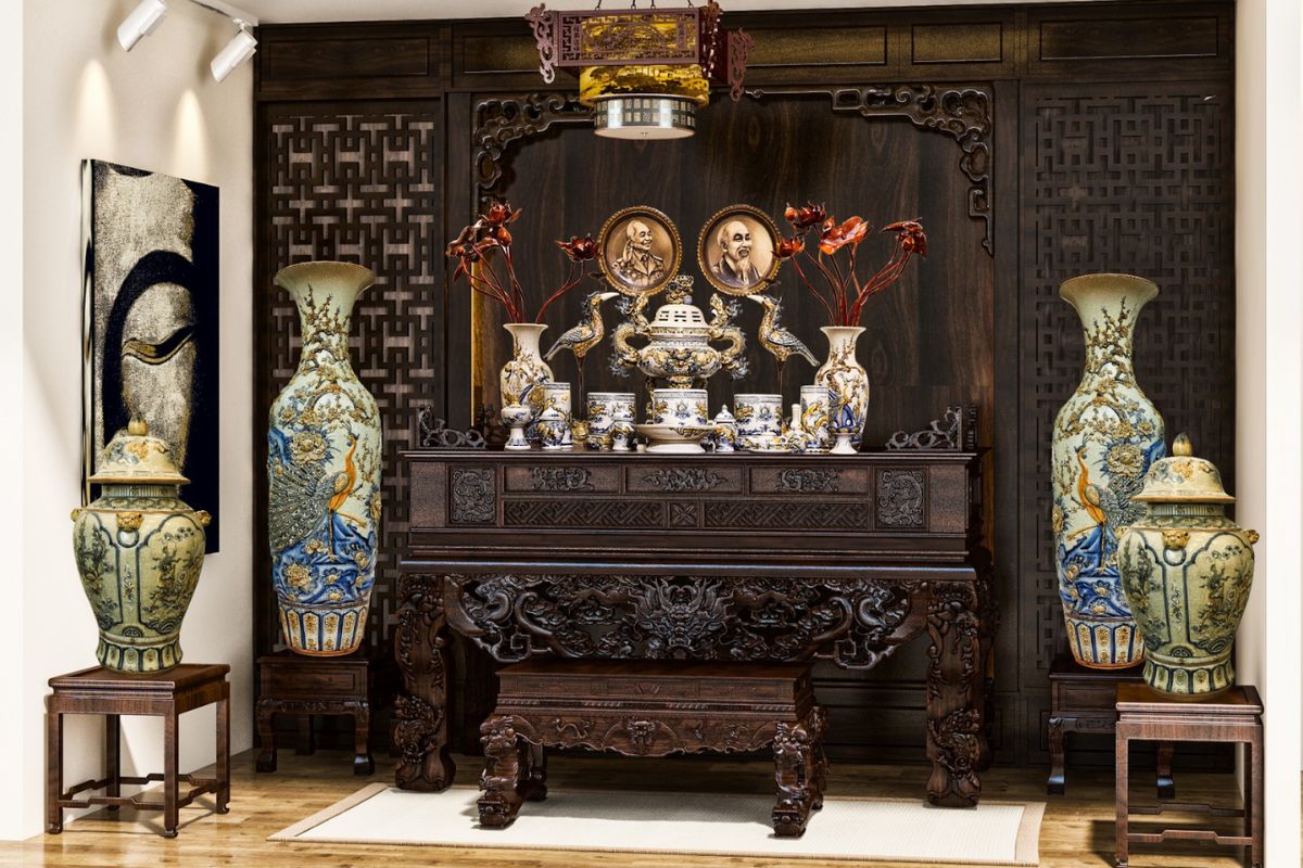 Gia chủ cần đảm bảo các nguyên tắc đặt hướng bàn thờ chuẩn phong thủy để luôn bình an và may mắn (Ảnh: Sưu tầm)