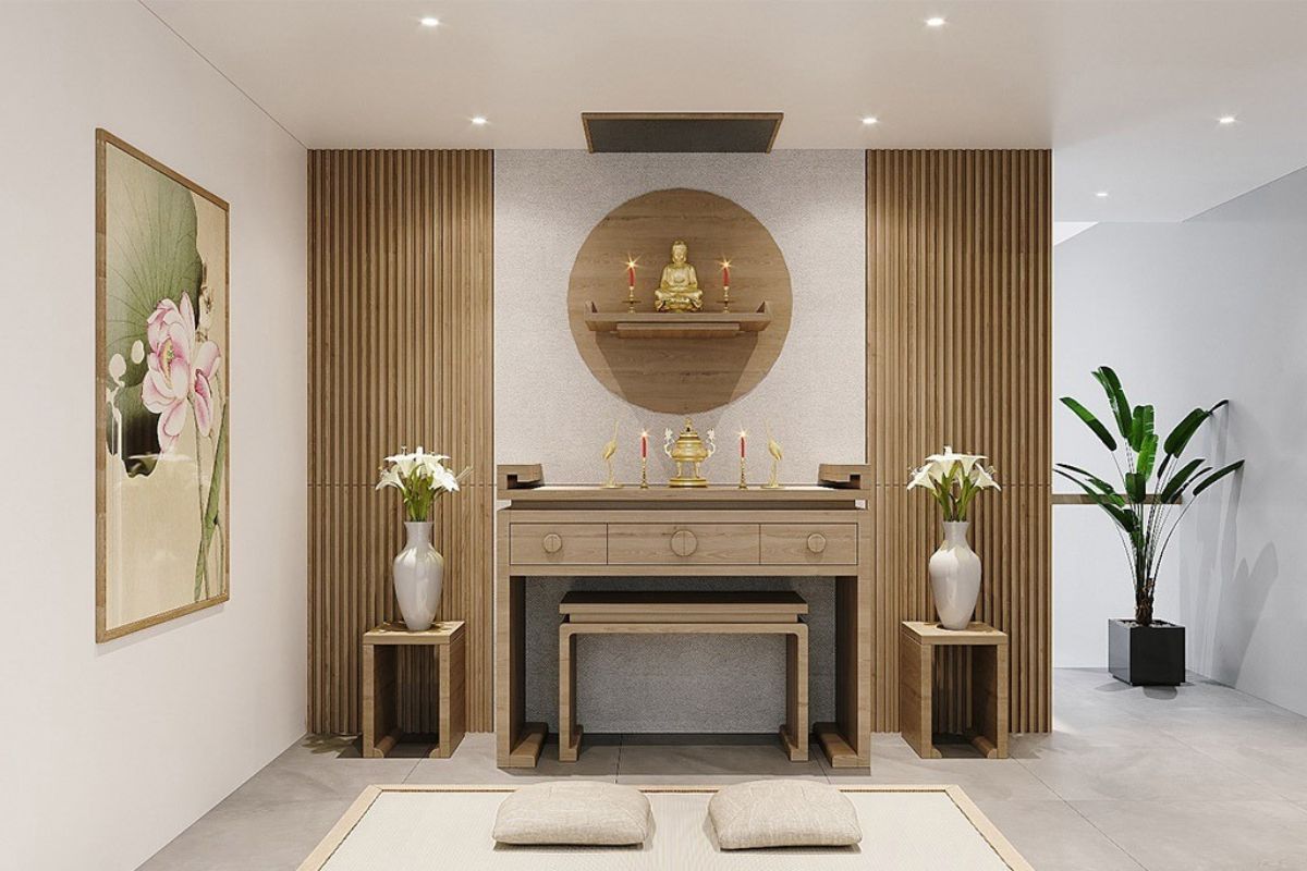 Tùy vào tuổi mệnh, gia chủ sẽ lựa chọn hướng đặt bàn thờ phù hợp, qua đó thu hút bình an và tài lộc cho gia đình (Ảnh: Sưu tầm)