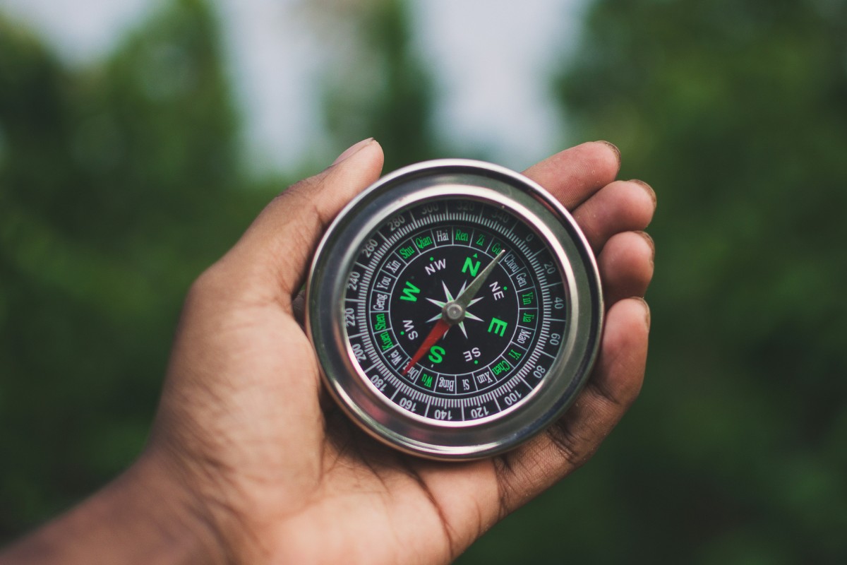 La bàn thường chia 360°, dễ dùng, đủ để xác định hướng nhà cơ bản (Ảnh: Sưu tầm)