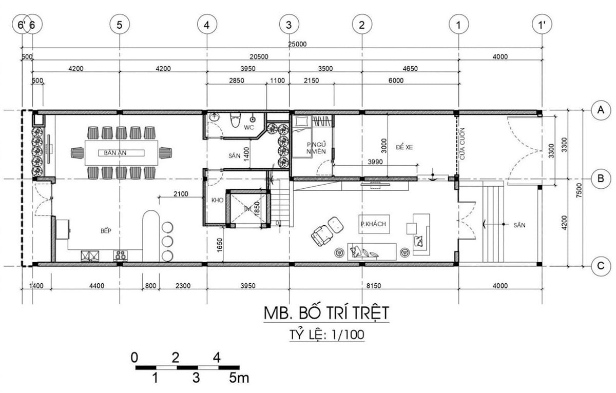 Tỷ lệ bản vẽ thiết kế nhà