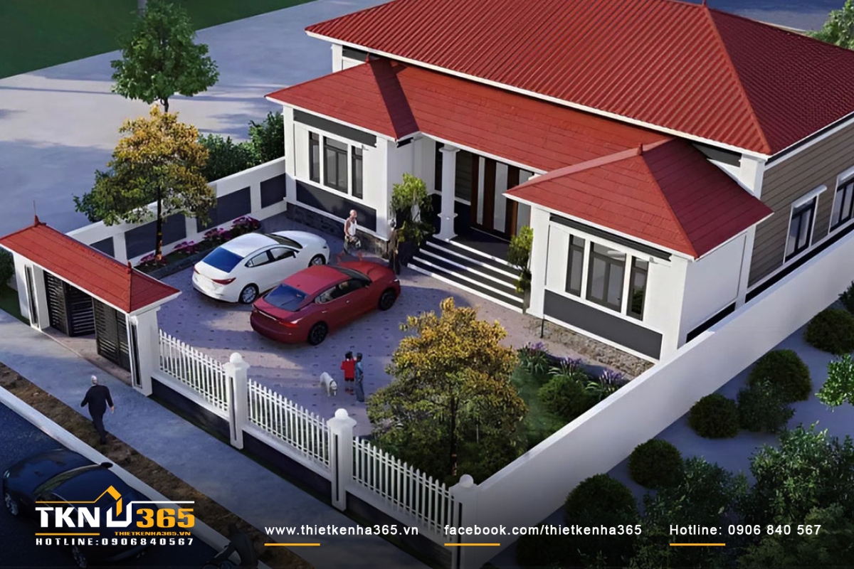 Những lưu &yacute; khi thiết kế & x&acirc;y dựng biệt thự 1 tầng 3 ph&ograve;ng ngủ
