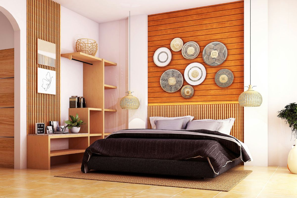 Không gian phòng ngủ nhẹ nhàng, quay giường theo hướng tốt giúp giấc ngủ an yên (Ảnh: Sưu tầm)