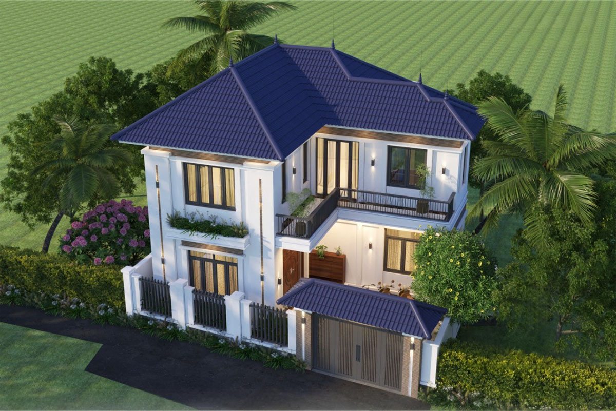 Mau biet thu mini 2 tang hien dai 1