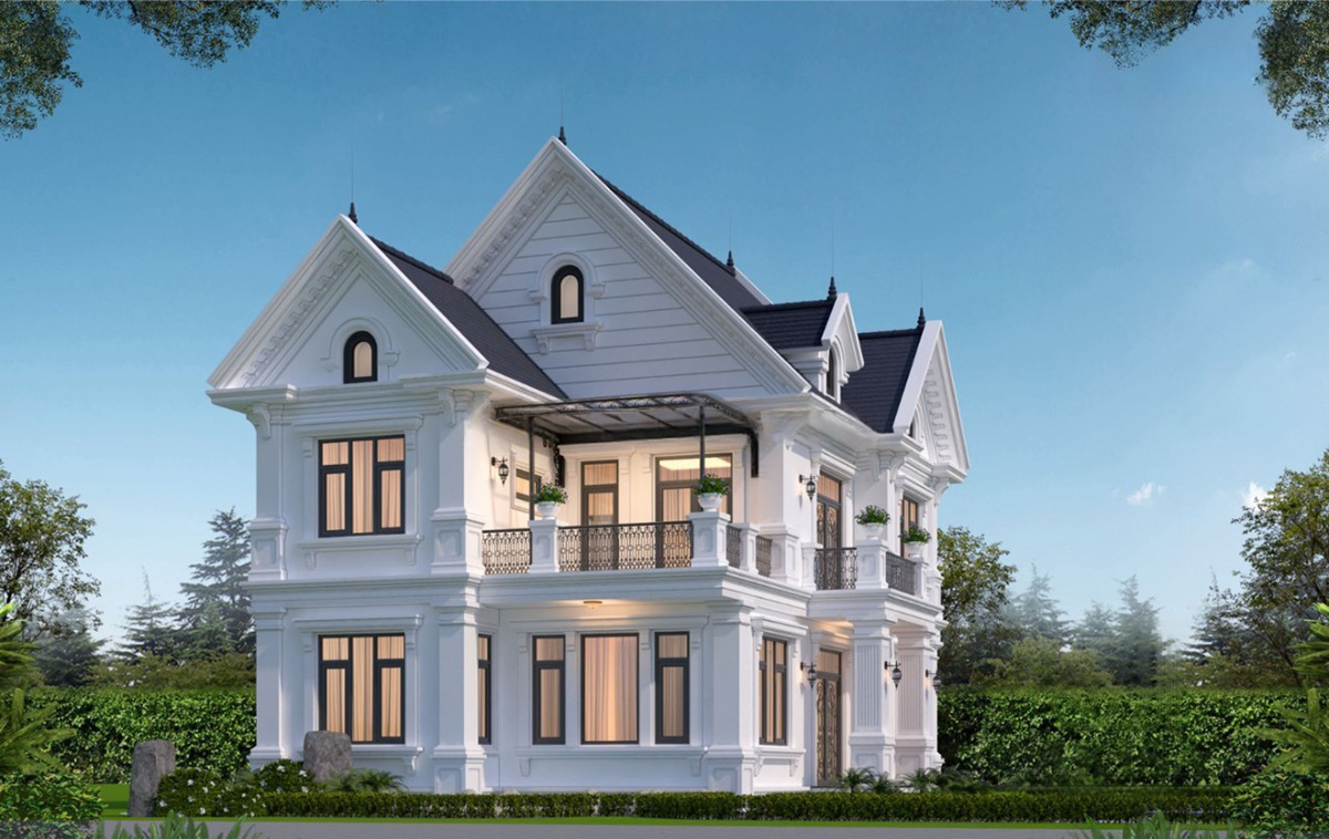 Biệt thự sở hữu thiết kế sang trọng, tinh tế, không gian sống rộng rãi và tiện nghi.