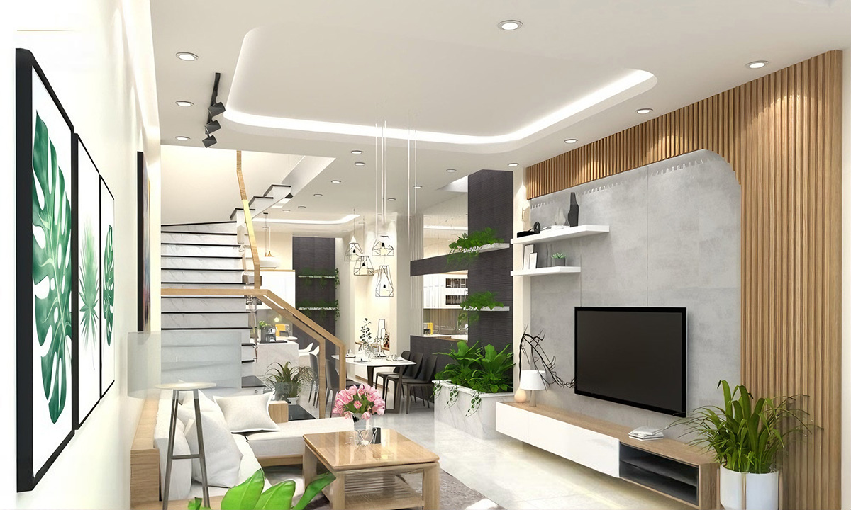 Nội thất nhà ống 3 tầng đẹp và hiện đại