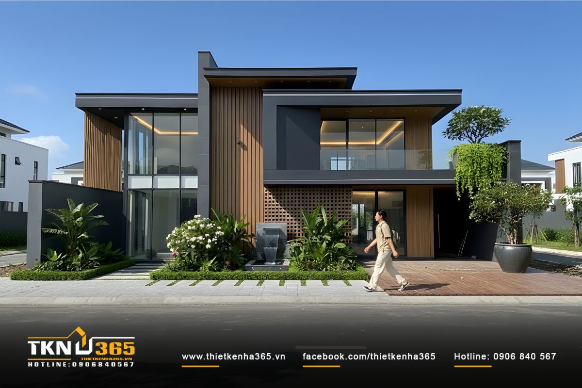 Bức tường gạch lỗ thông gió và tạo hiệu ứng ánh sáng thay đổi theo thời gian trong ngày