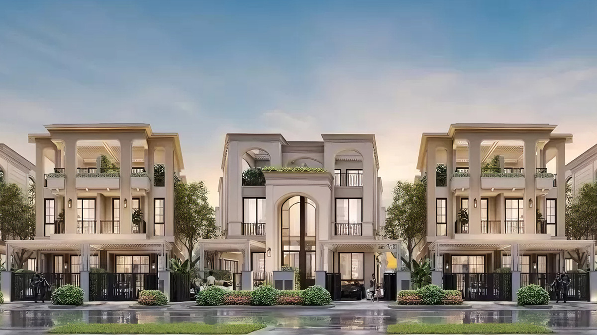 Kiến trúc biệt thự chú trọng đến sự cân đối hình khối, đường nét thanh thoát và sự hòa hợp giữa vật liệu hiện đại và mảng xanh thiên nhiên.