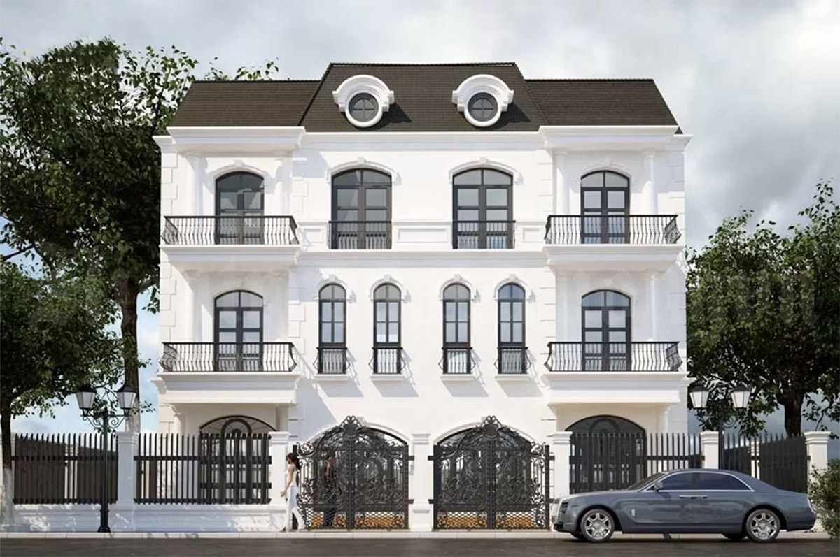 Biệt thự song lập phong cách tân cổ điển là sự kết hợp hoàn hảo giữa nét sang trọng cổ điển và sự tinh giản hiện đại.