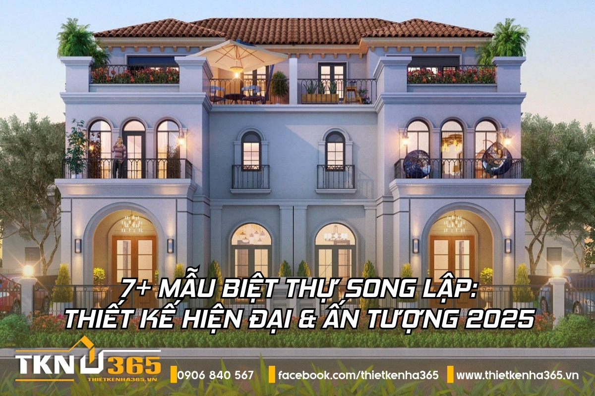 mẫu biệt thự song lập