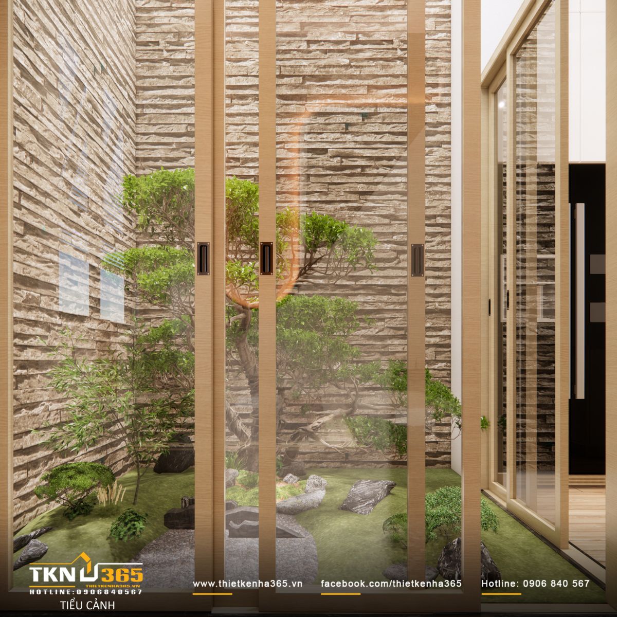 Khoảng sân trong được ví như “trái tim” của toàn bộ công trình