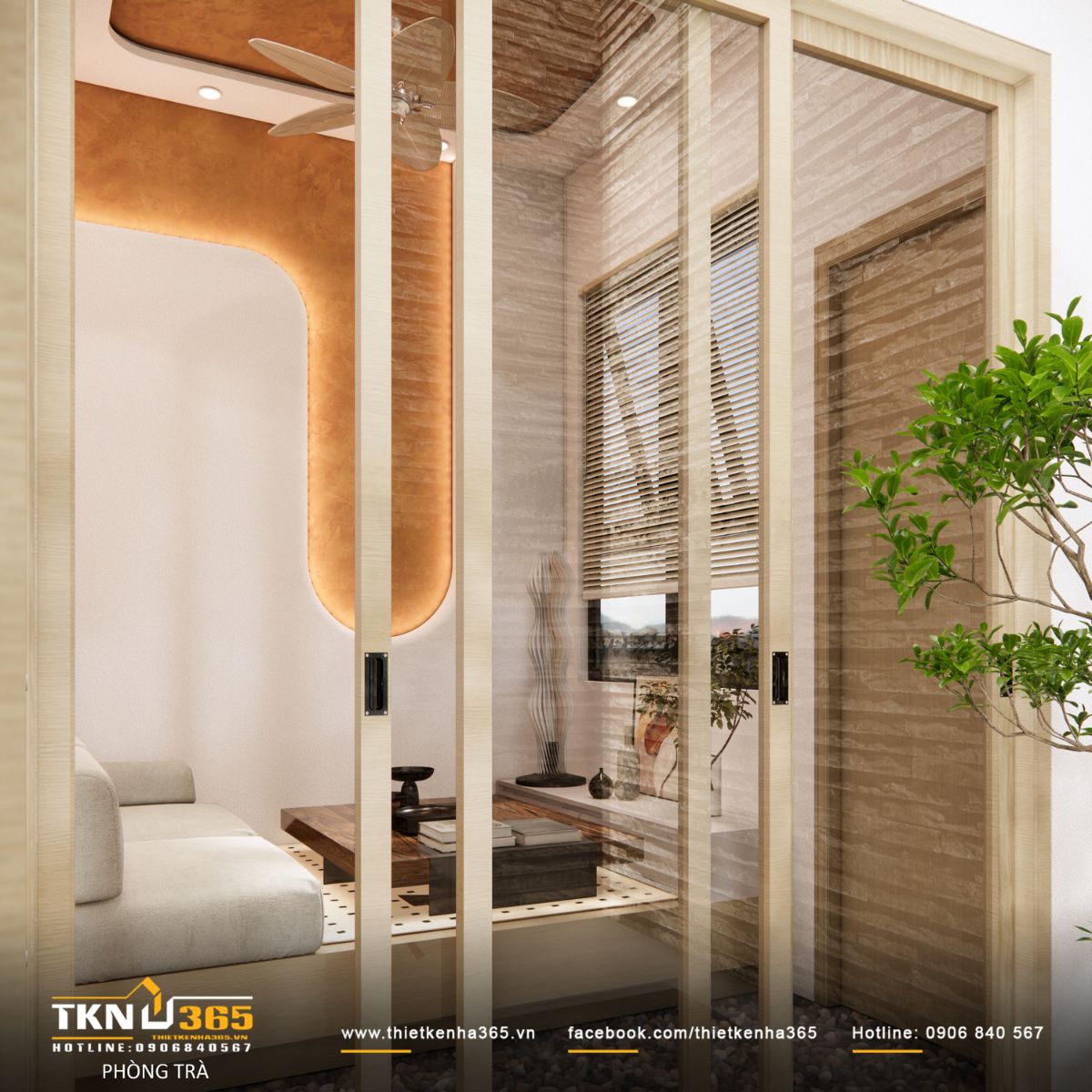 Phòng trà nhỏ gọn, tách biệt vừa đủ để giữ sự riêng tư