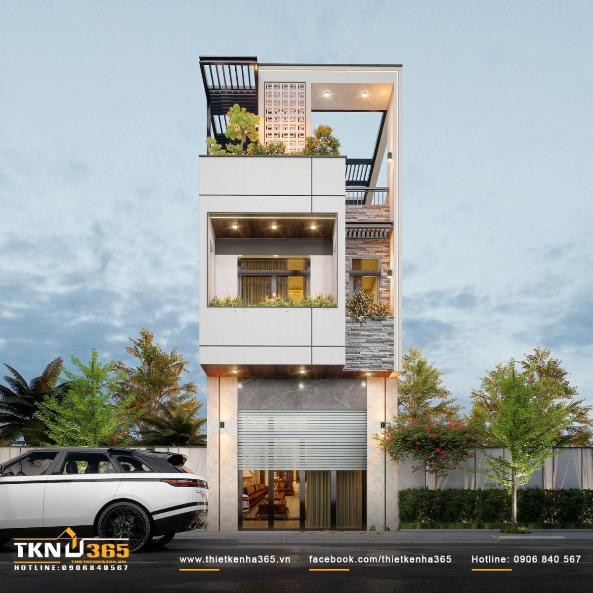 Nhà phố 3 tầng Q’s House là không gian sống của một gia đình trẻ, xây dựng trên lô đất 4.7 x 20m