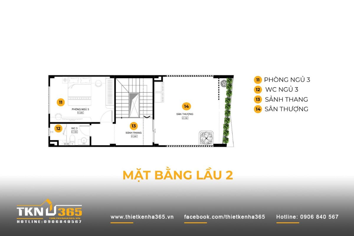 Các bản vẽ mặt bằng nhà phố 3 tầng D’s House
