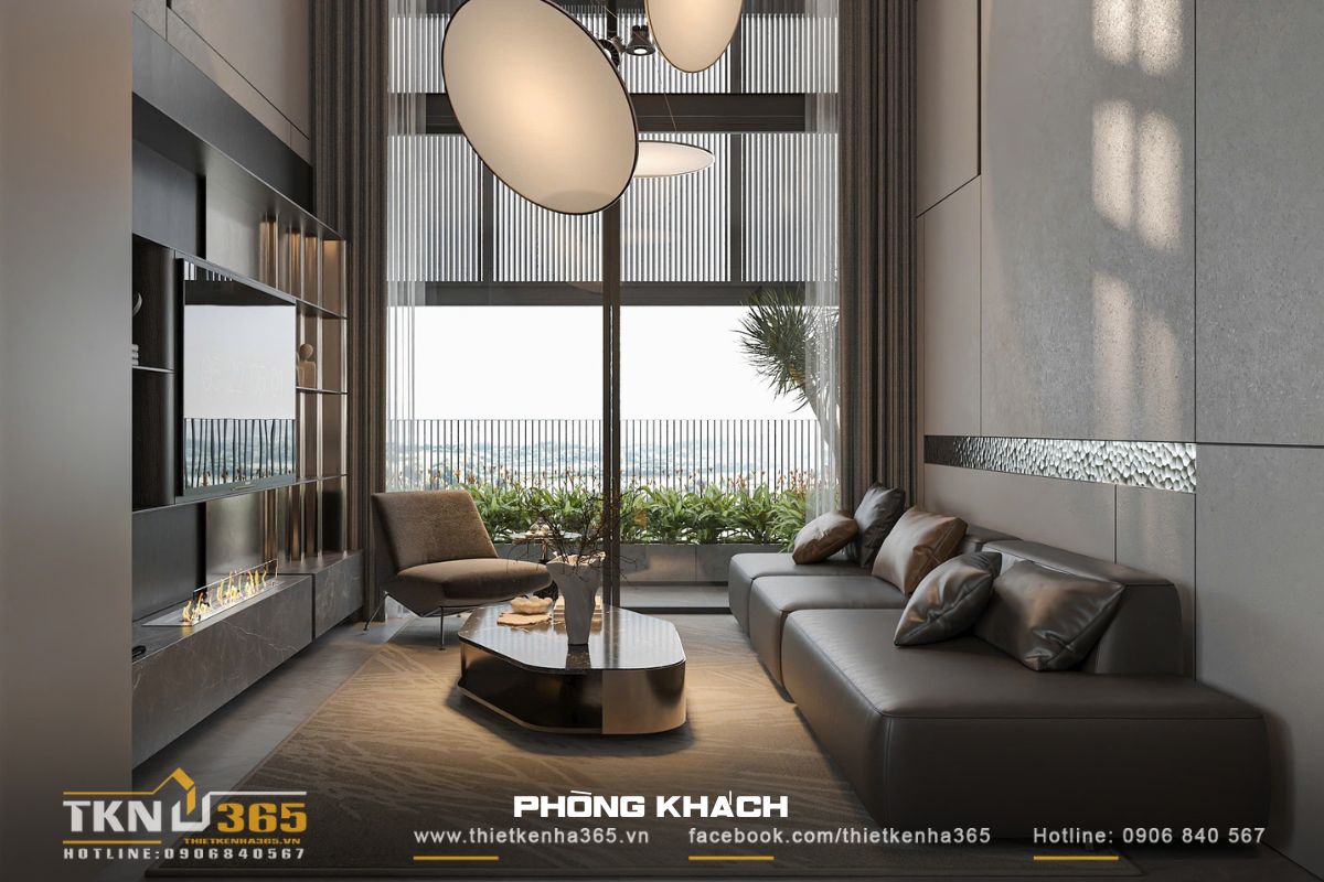 Khoảng vườn nhỏ ở sân sau đóng vai trò là khoảng đệm khí hậu, mang luồng không khí mát mẻ vào sâu bên trong