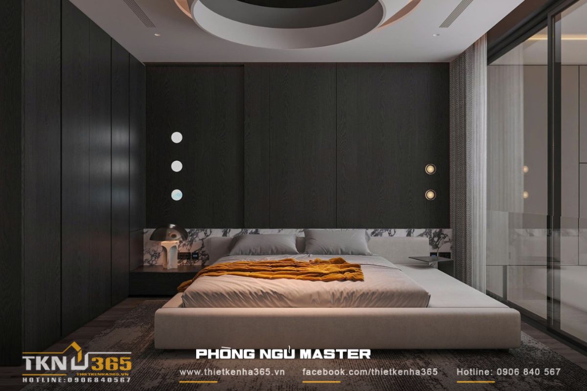 Nhà phố 4 tầng có hai phòng ngủ bố trí ở hai tầng khác nhau, đảm bảo mỗi thành viên đều sở hữu không gian nghỉ ngơi riêng tư