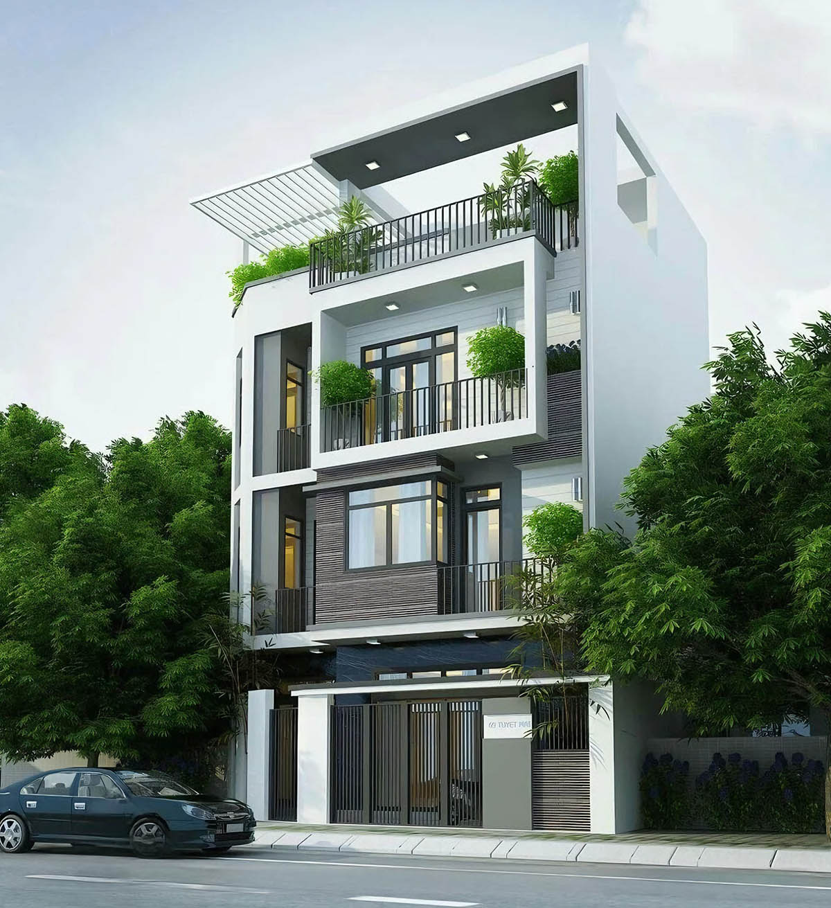 Thiết kế này đặc biệt thích hợp với những gia đình muốn có một ngôi nhà yên tĩnh và riêng tư, đồng thời vẫn đảm bảo sự tiện nghi và thẩm mỹ.