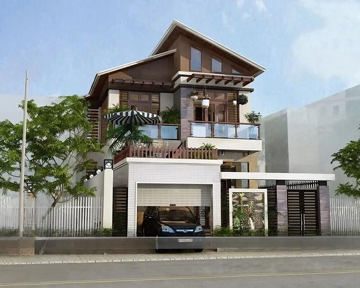 Thiết kế này không chỉ mang đến không gian sống thoải mái mà còn tạo ra một khu vườn thư giãn lý tưởng ngay trong chính ngôi nhà.