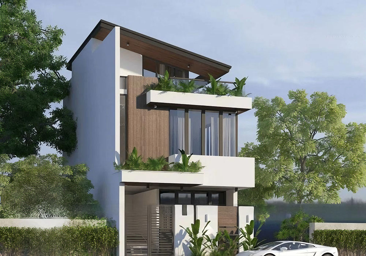 Nhà mặt tiền 8m sâu 5m là dạng nhà có mặt tiền rộng nhưng chiều sâu hạn chế. Do đó, thiết kế cần đảm bảo sự cân đối giữa thẩm mỹ và công năng sử dụng.