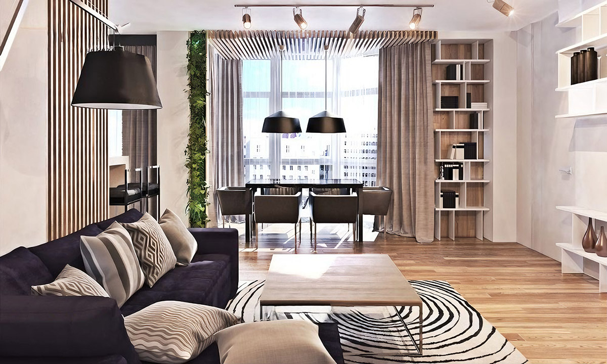 Khu vực ăn uống trở nên sang trọng và thoáng đãng hơn nhờ kết hợp với ánh sáng tự nhiên.