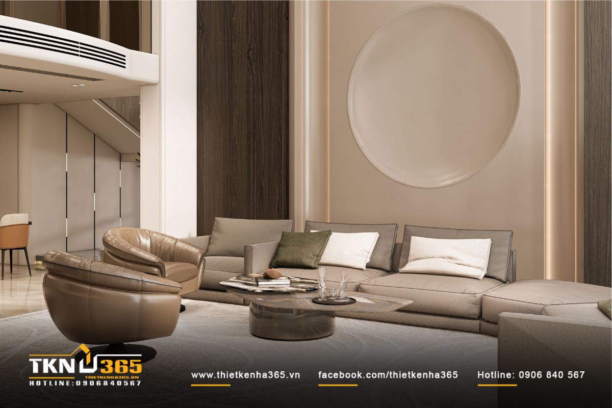 Từng chi tiết nội thất được xử lý tỉ mỉ, từ chất liệu đến sắc độ ánh sáng, giúp căn phòng ấm cúng và thanh thoát