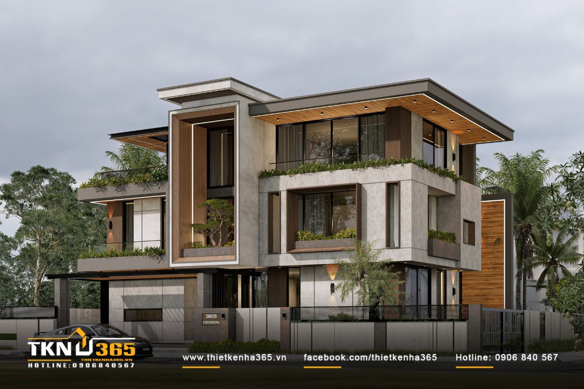 Cây xanh phủ kín ban công các tầng trở thành khoảng đệm ngăn nắng nóng khắc nghiệt, đồng thời làm đẹp cho không gian sống