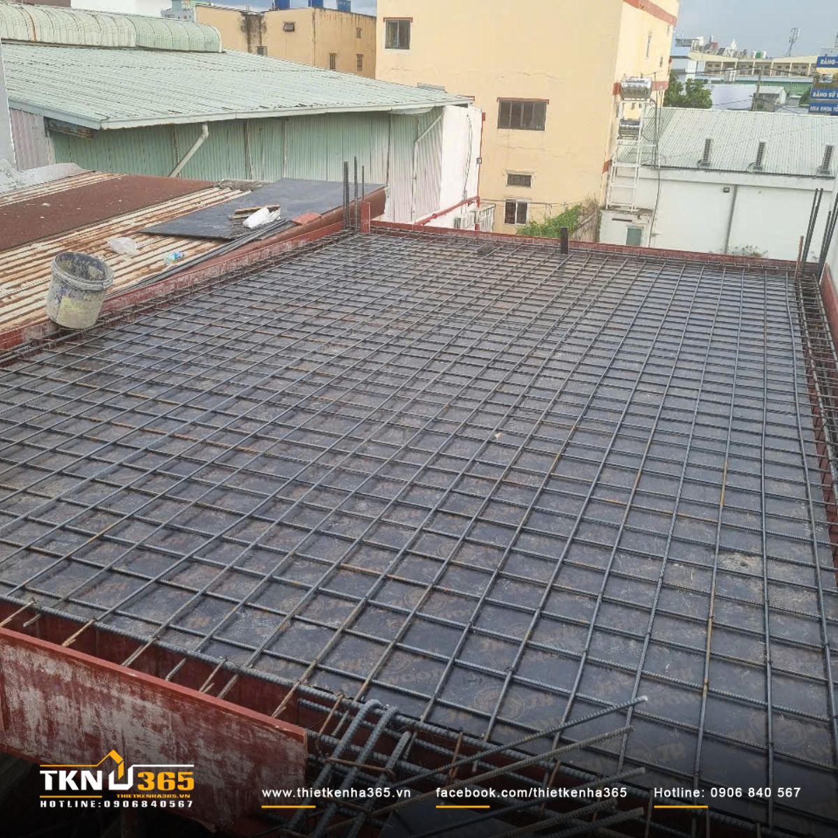 Hình ảnh thi công hạng mục đổ bê tông tầng 2