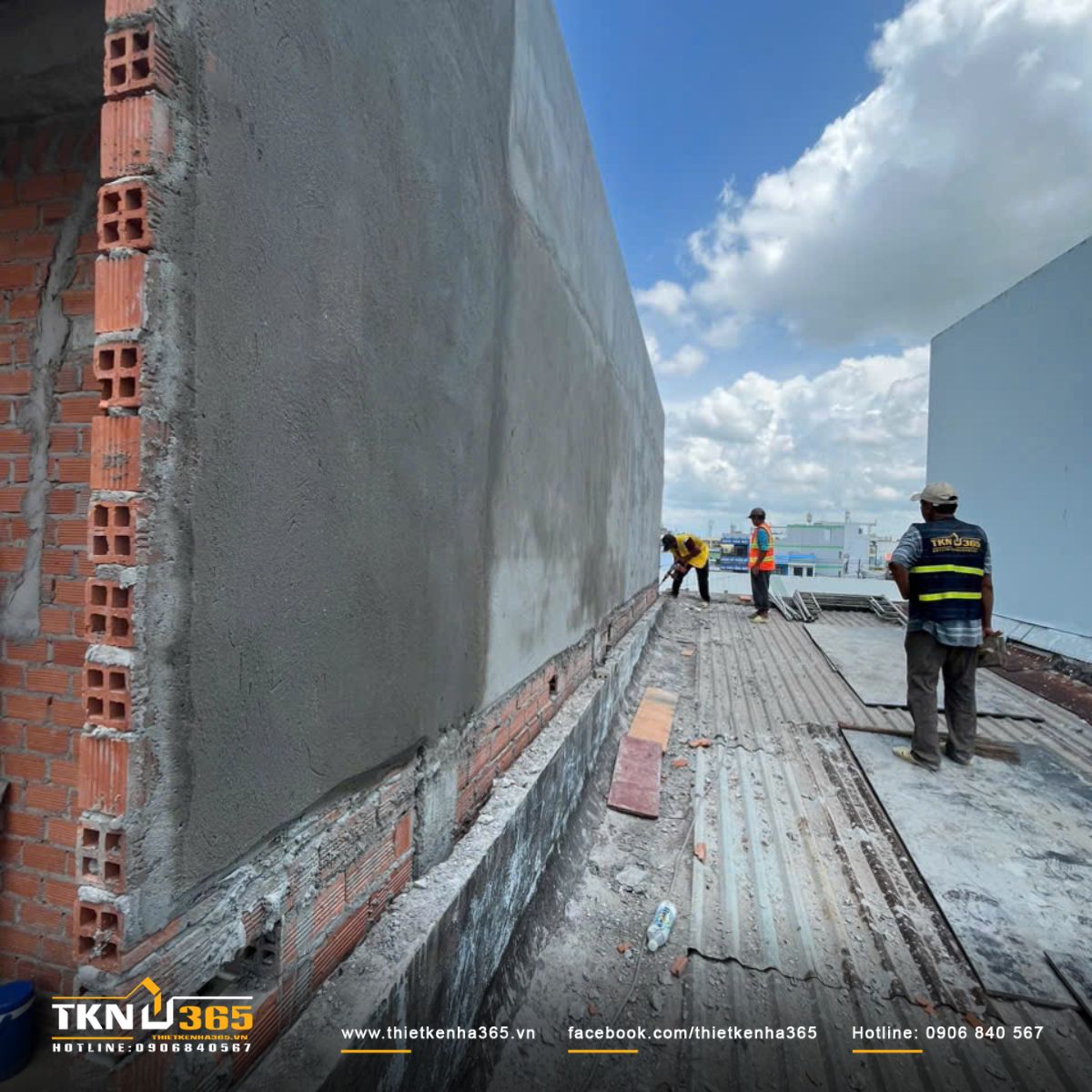 Hình ảnh xây tường và tô tường trong - ngoài