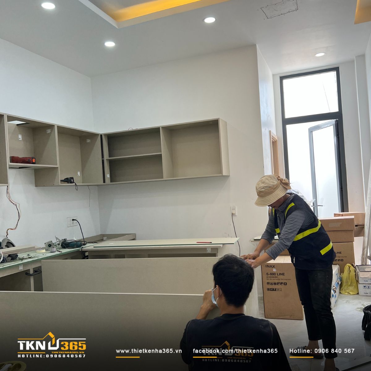 Hình ảnh thi công nội thất nhà phố 3 tầng D’s House