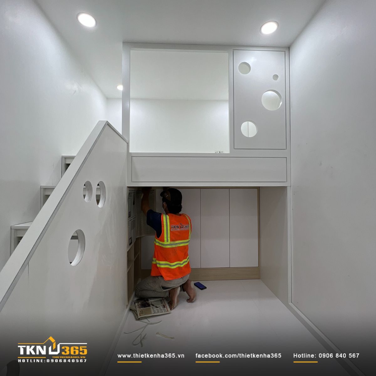 Hình ảnh thi công nội thất nhà phố 3 tầng D’s House