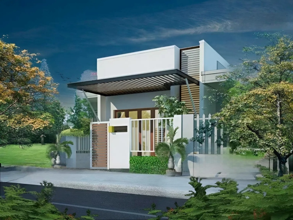 Nhà ống 1 tầng mặt tiền 5m độc đáo, gần gũi với thiên nhiên (Nguồn: Internet)