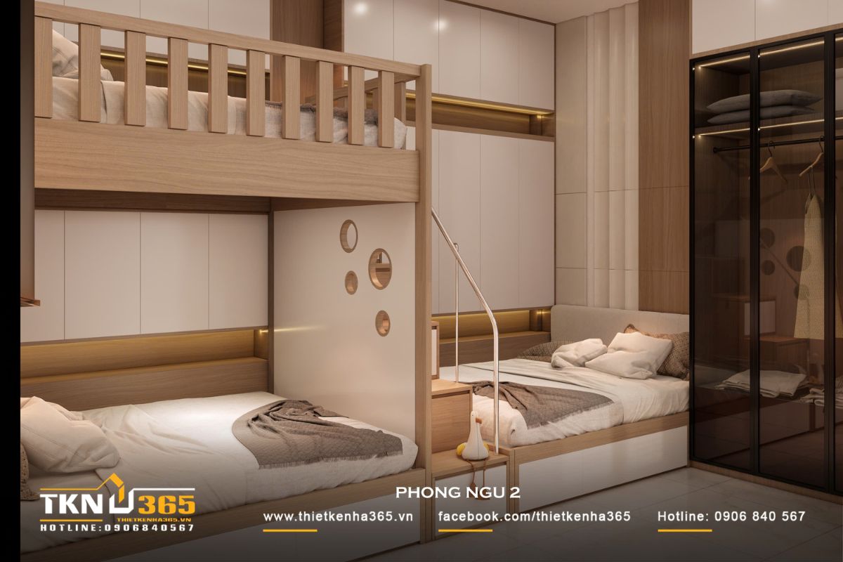 Chi tiết bo tròn ở vách và tay vịn cầu thang đảm bảo an toàn, đồng thời tăng tính thẩm mỹ