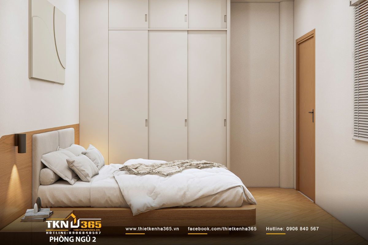 Hệ tủ cao kịch trần khai thác triệt để diện tích, đảm bảo lưu trữ gọn gàng