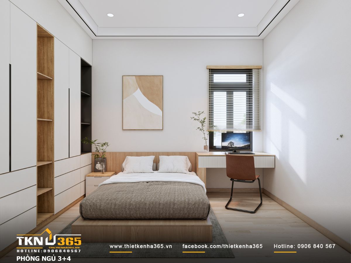 Hệ tủ phẳng giấu đồ khéo léo giữ căn phòng luôn ngăn nắp