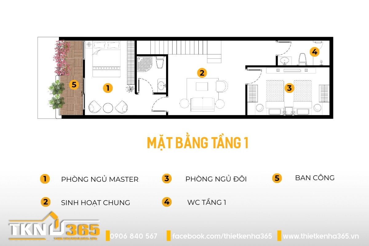 mặt bằng c&ocirc;ng năng tầng 1