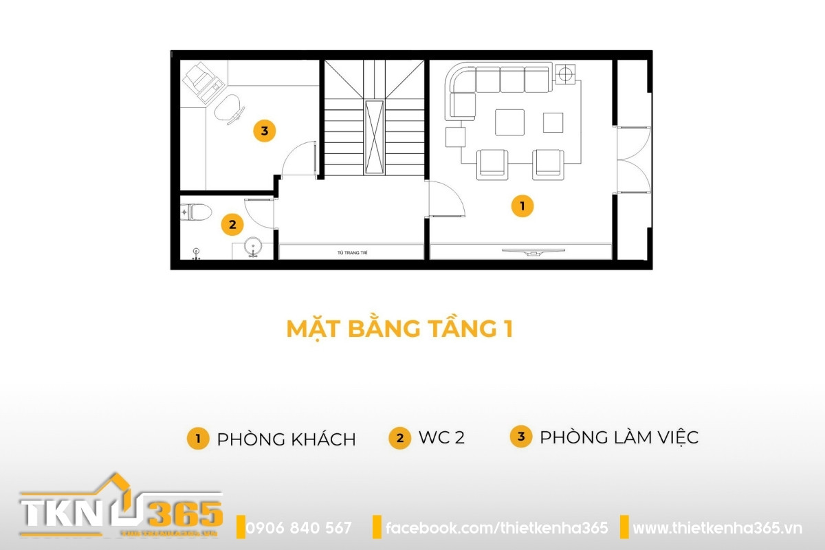 mặt bằng tầng 1