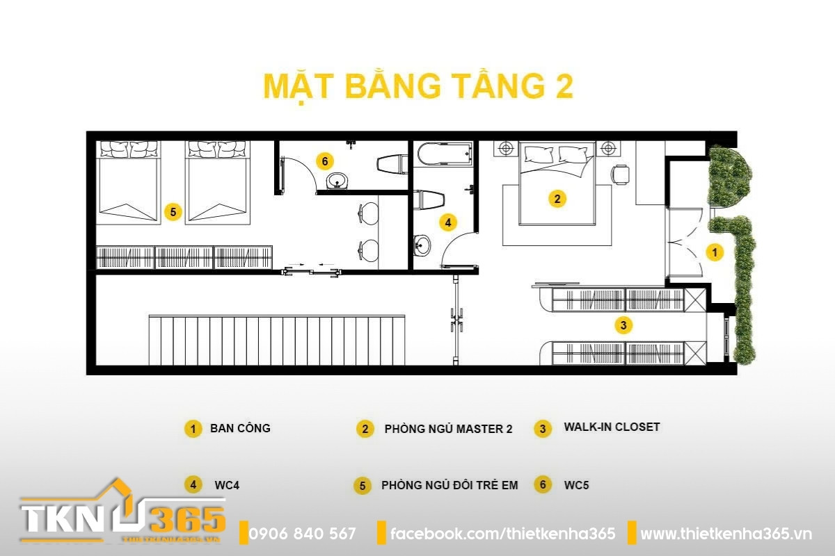 mặt bằng c&ocirc;ng năng tầng 2