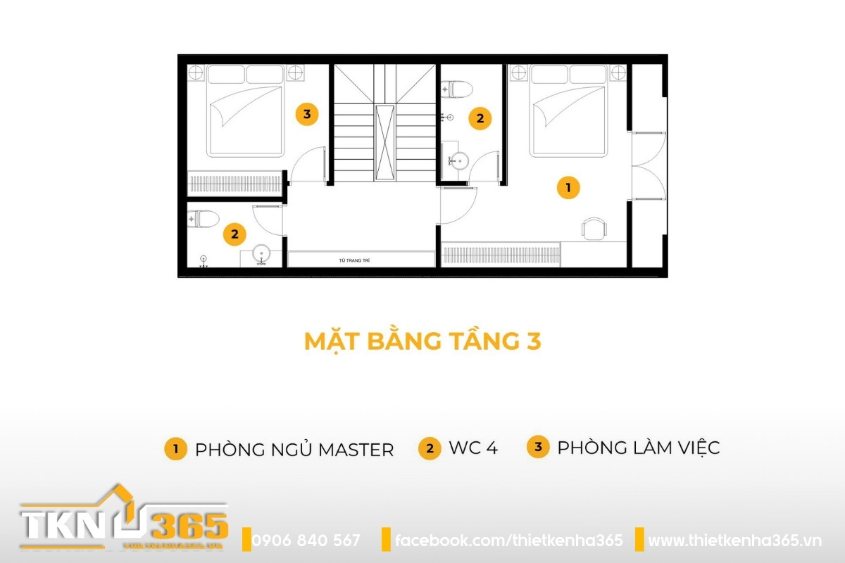 mặt bằng tầng 3