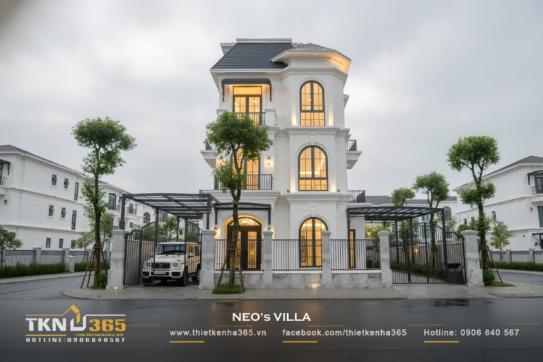 biệt thự 3 tầng t&acirc;n cổ điển sang trọng