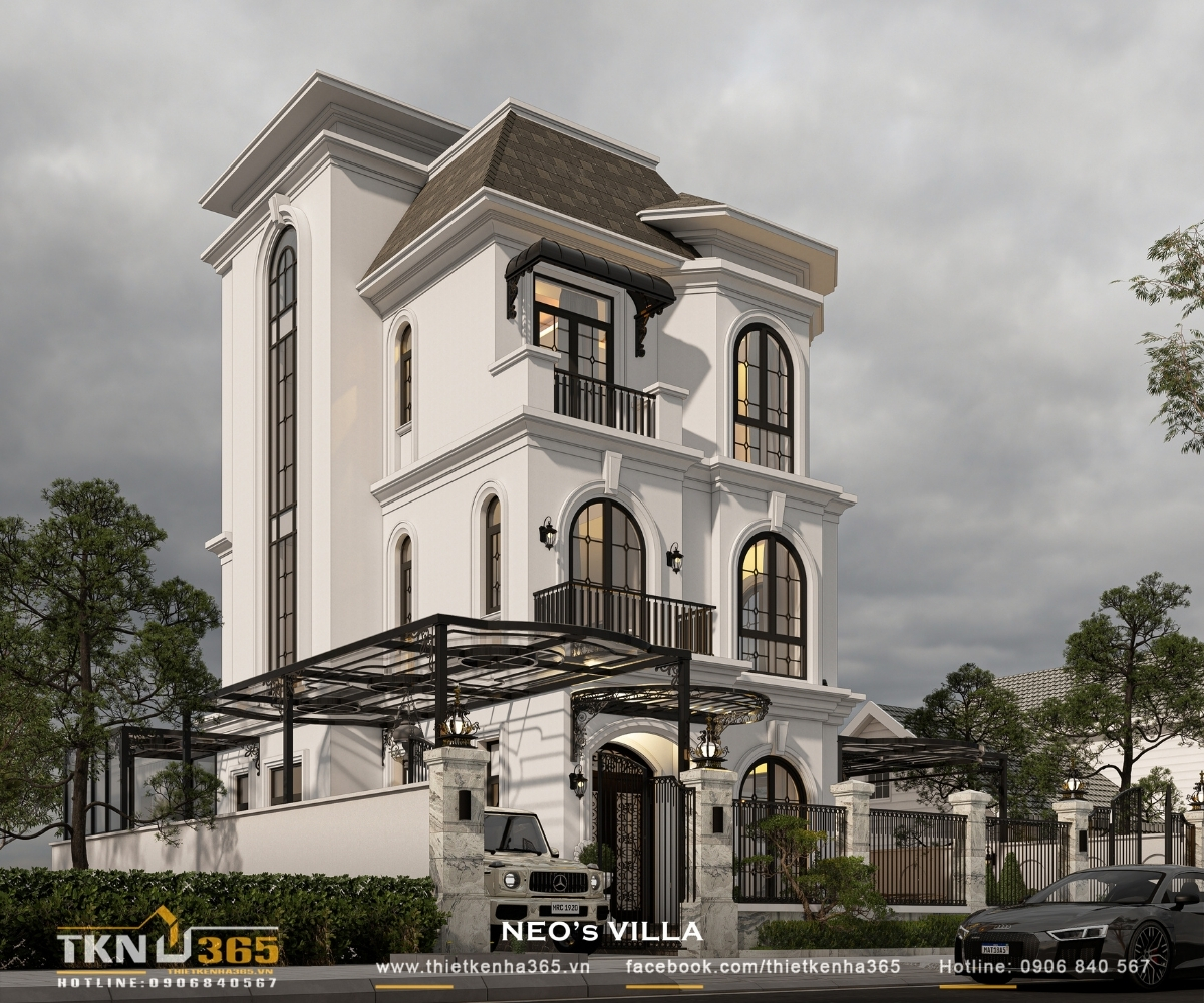 Neo villa biet thu 3 tang tan co dien 9