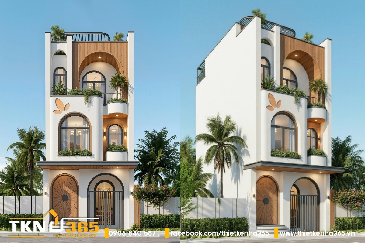 Thiết kế mẫu nhà 3 tầng của chị Quỳnh ở đăk lắk