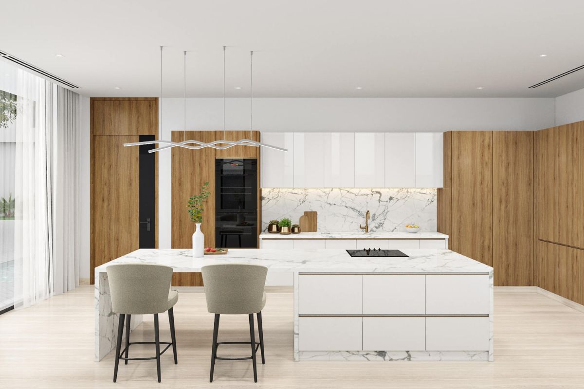 B&iacute; quyết thiết kế nội thất bếp cho biệt thự nhấn mạnh sự c&acirc;n bằng giữa c&ocirc;ng năng v&agrave; thẩm mỹ (Ảnh: Sưu tầm)