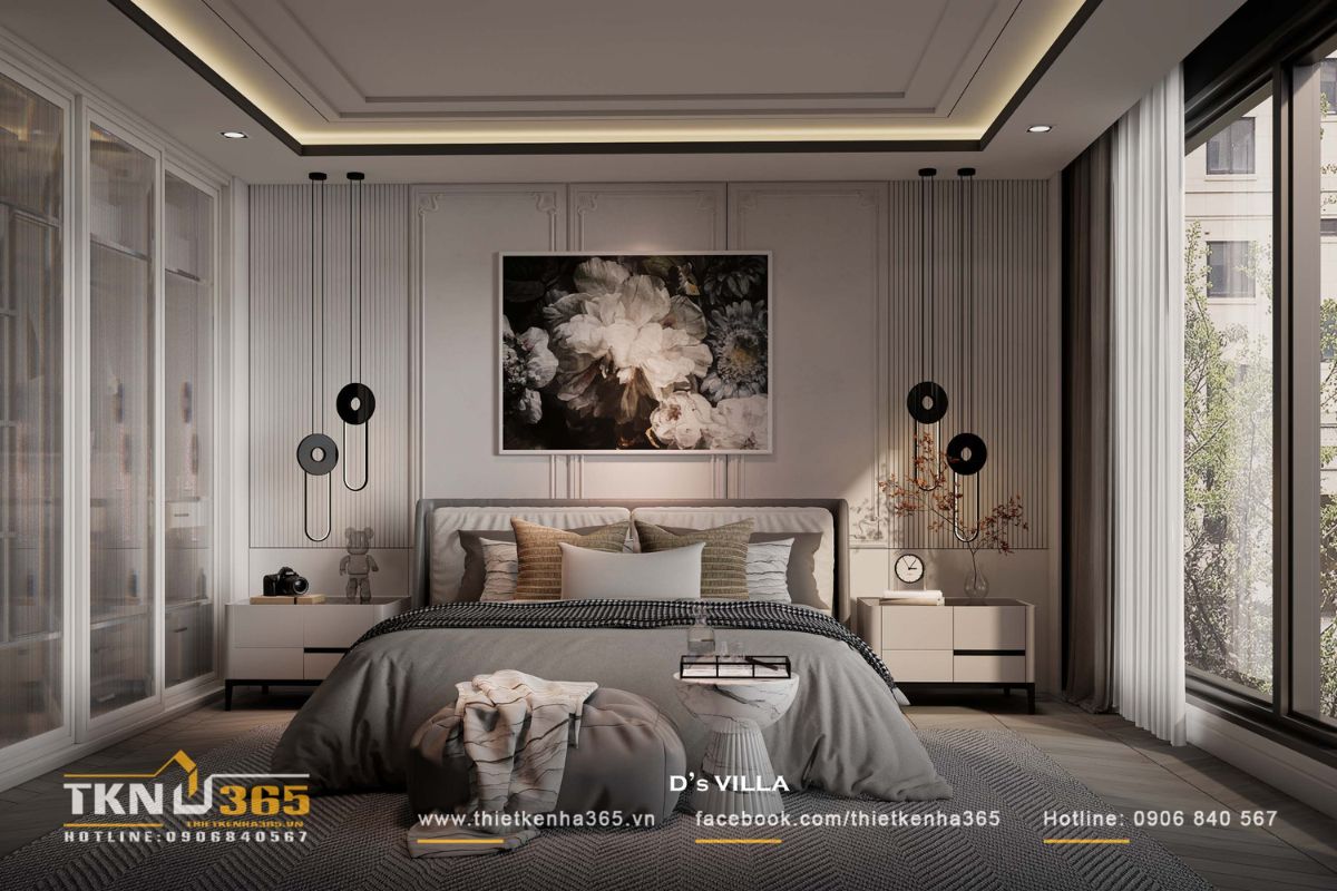 ph&ograve;ng ngủ biệt thự 3 tầng