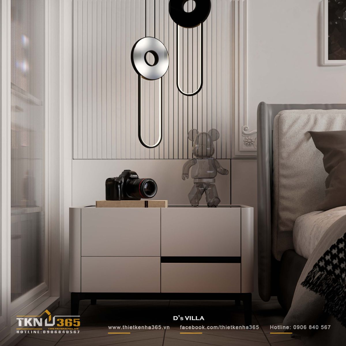 ph&ograve;ng ngủ biệt thự 3 tầng