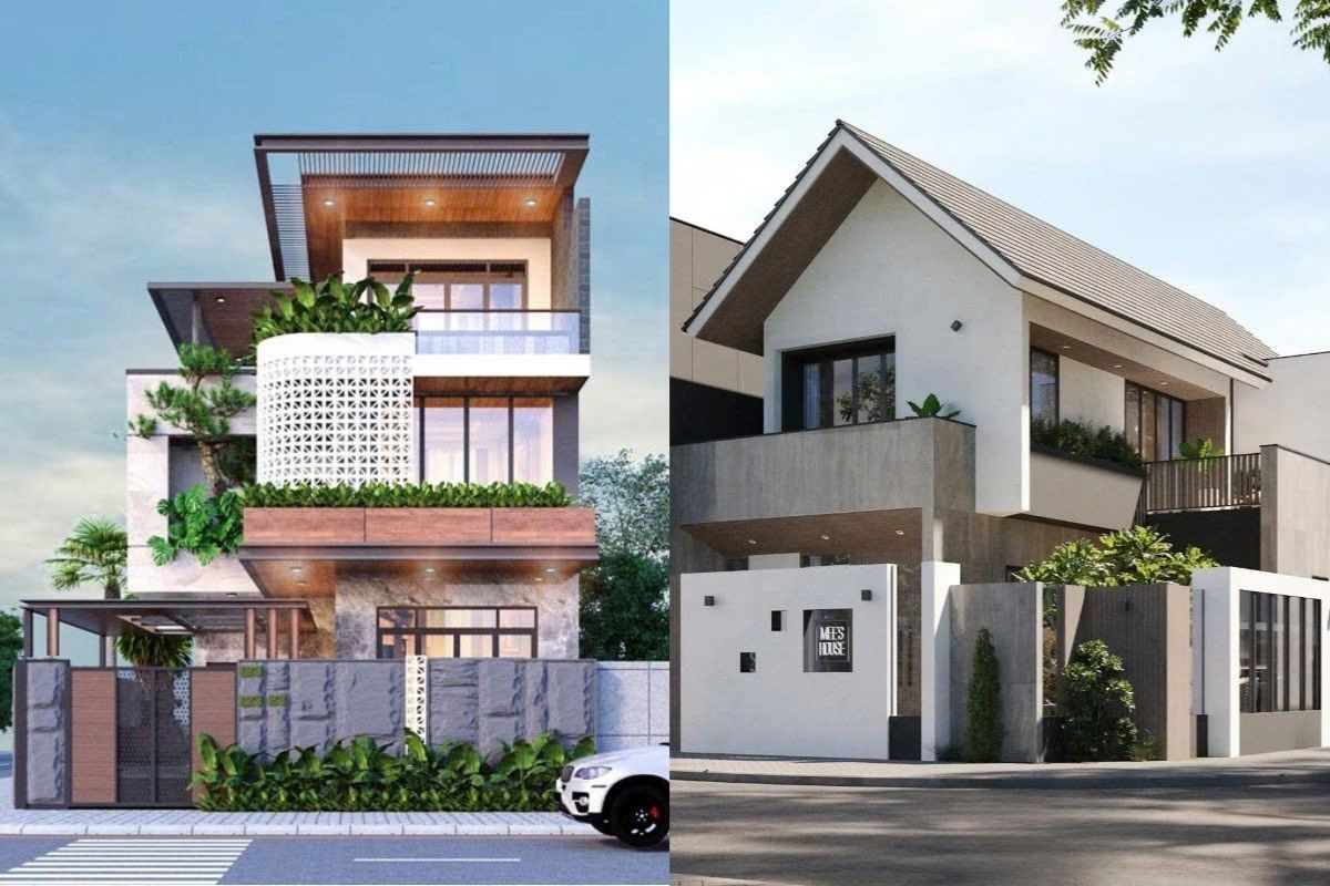 Nhiều gia chủ so sánh mái bằng và mái ngói khi thiết kế biệt thự nhằm lựa chọn kiểu mái phù hợp khí hậu Việt Nam (Ảnh: Sưu tầm)