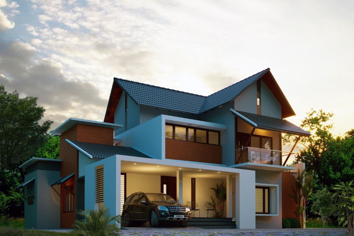 Ưu nhược điểm biệt thự mái ngói: Mái dốc lớn tạo bóng đổ và độ thoáng tốt, song chiếm chi phí cao trong tổng ngân sách xây dựng (Ảnh: Sưu tầm)